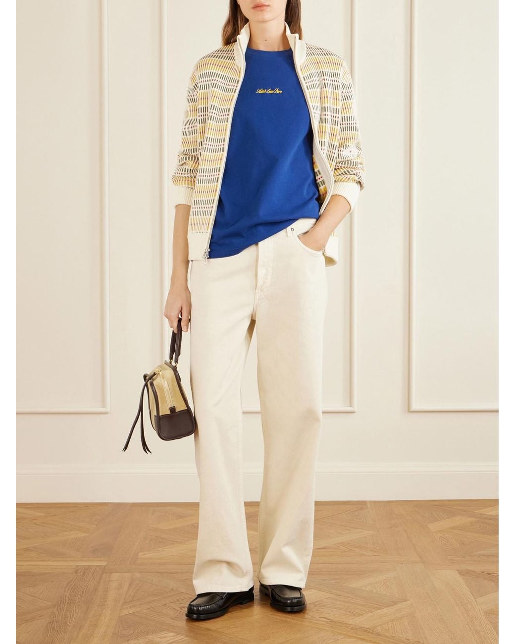 Aimé Leon Dore Blue Logo-Embroidered Cotton T-Shirt