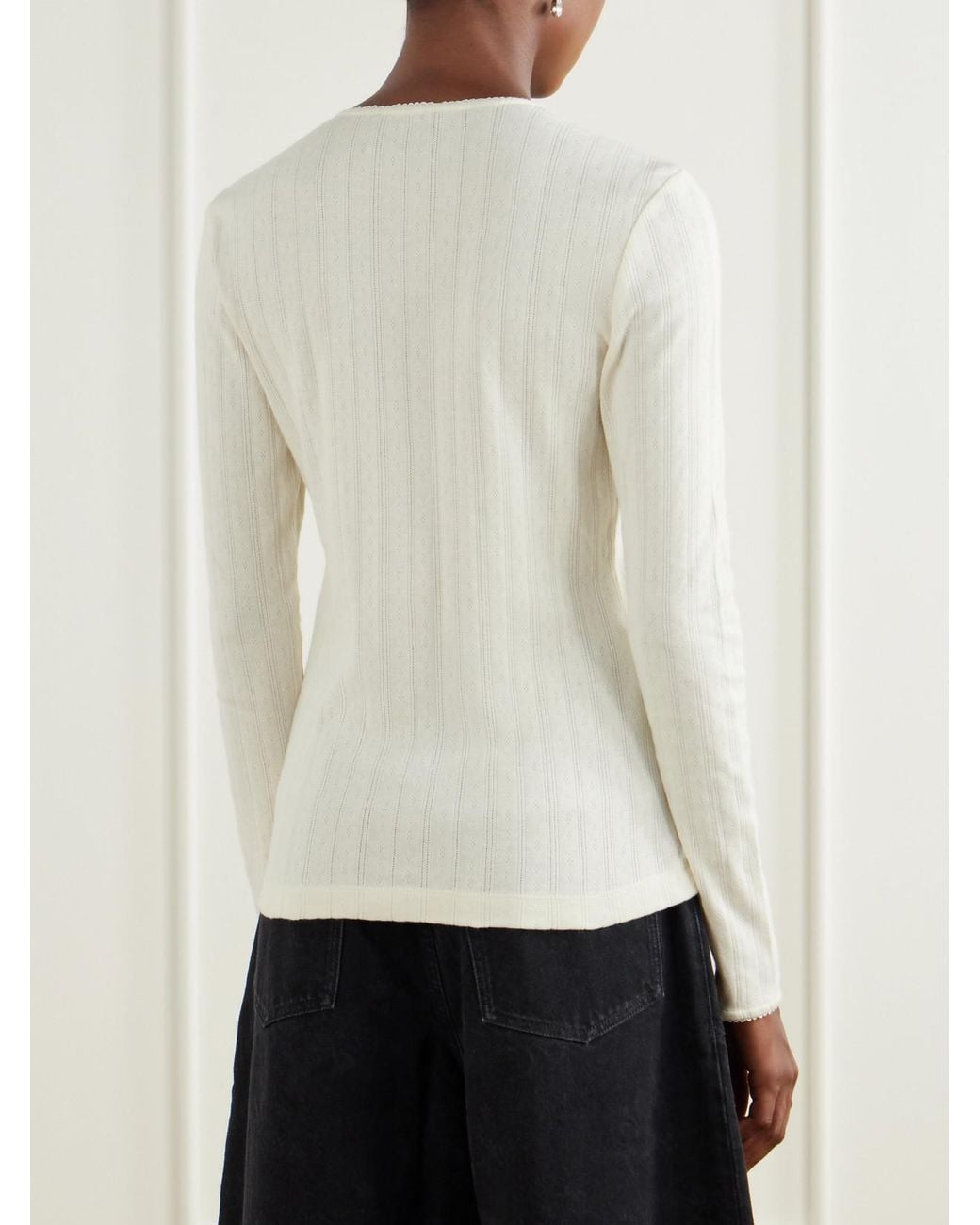 Simone Rocha Natural Embellished Cotton Cardigan