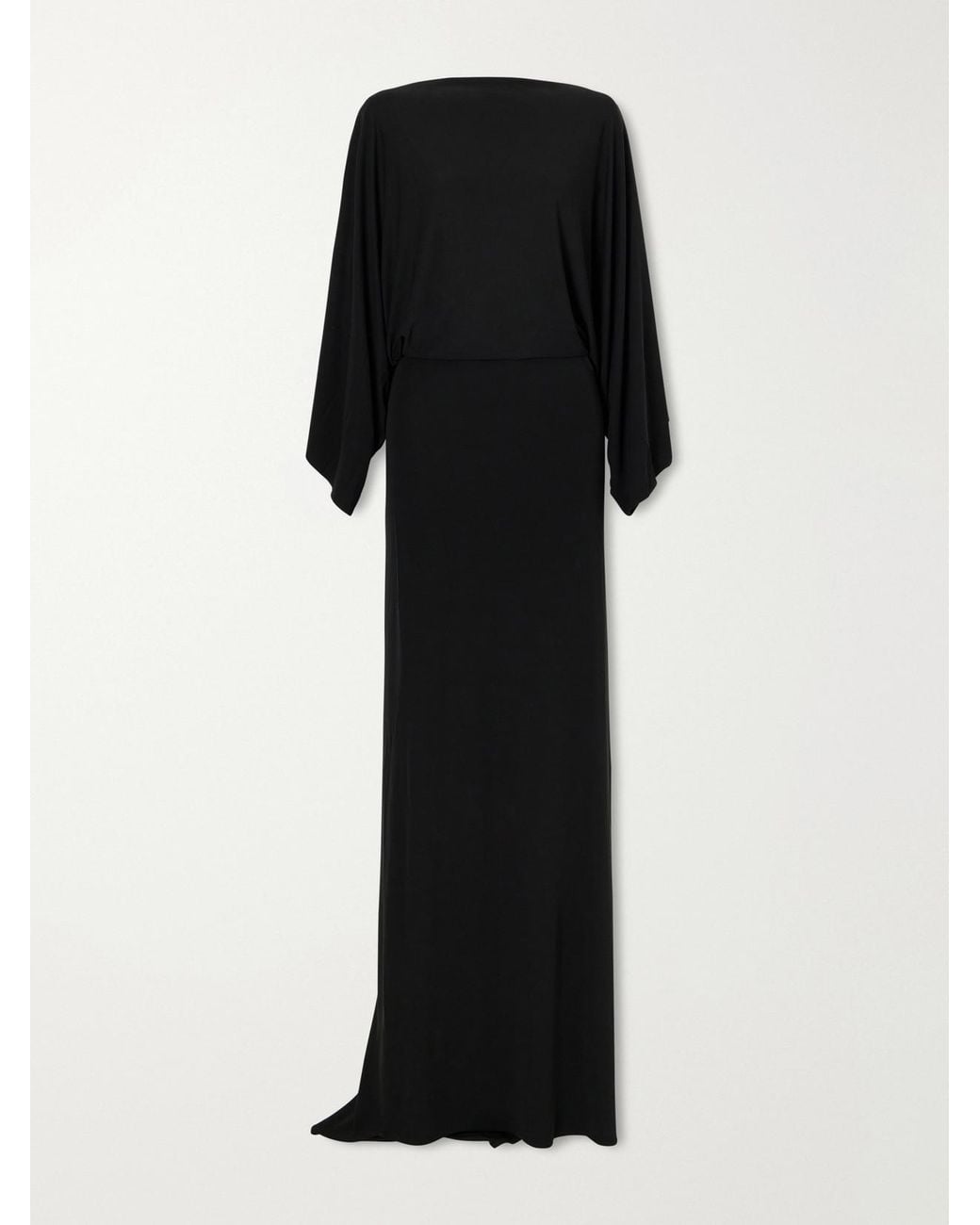 Cult Gaia Black Pallana Bead-Embellished Open-Back Stretch-Jersey Maxi Dress