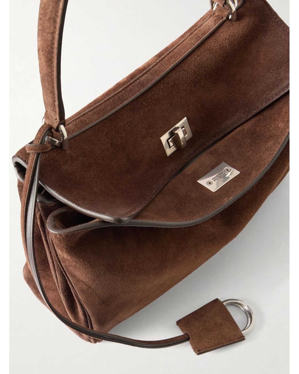 Balenciaga Brown Rodeo Small Suede Top-Handle Bag