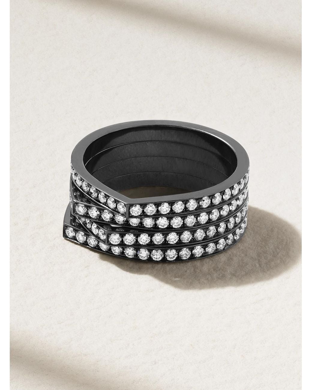 Repossi Antifer 14-Karat Blackened Diamond Ring