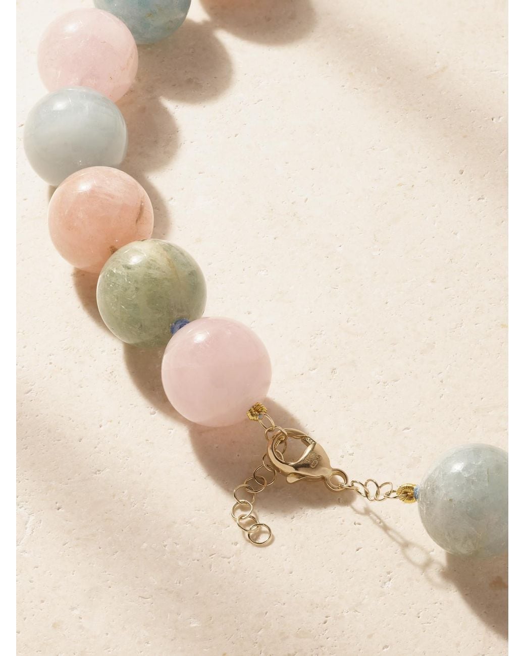 JIA JIA Natural Oracle 14-Karat Morganite Beaded Necklace