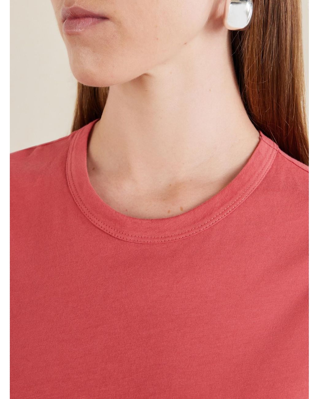Another Tomorrow Pink Organic Cotton-Jersey Tank