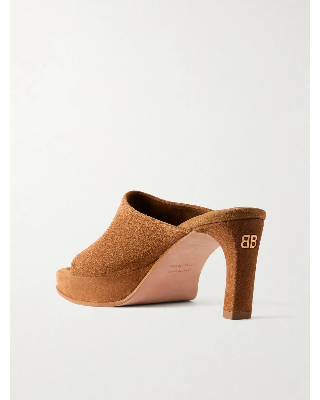 Balenciaga Brown Fargo Suede Mules