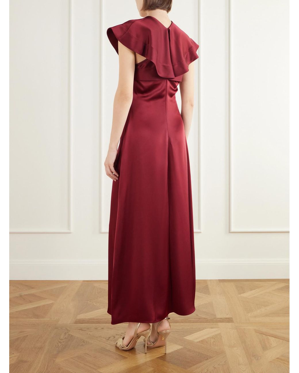 Altuzarra Alix Gathered Satin Maxi Dress