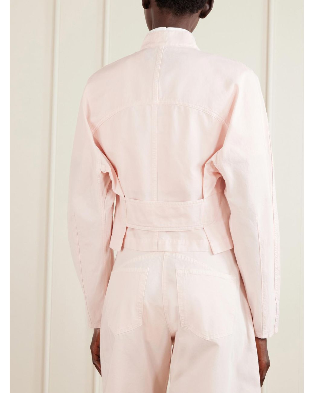 Alaïa Pink Cotton Denim Jacket
