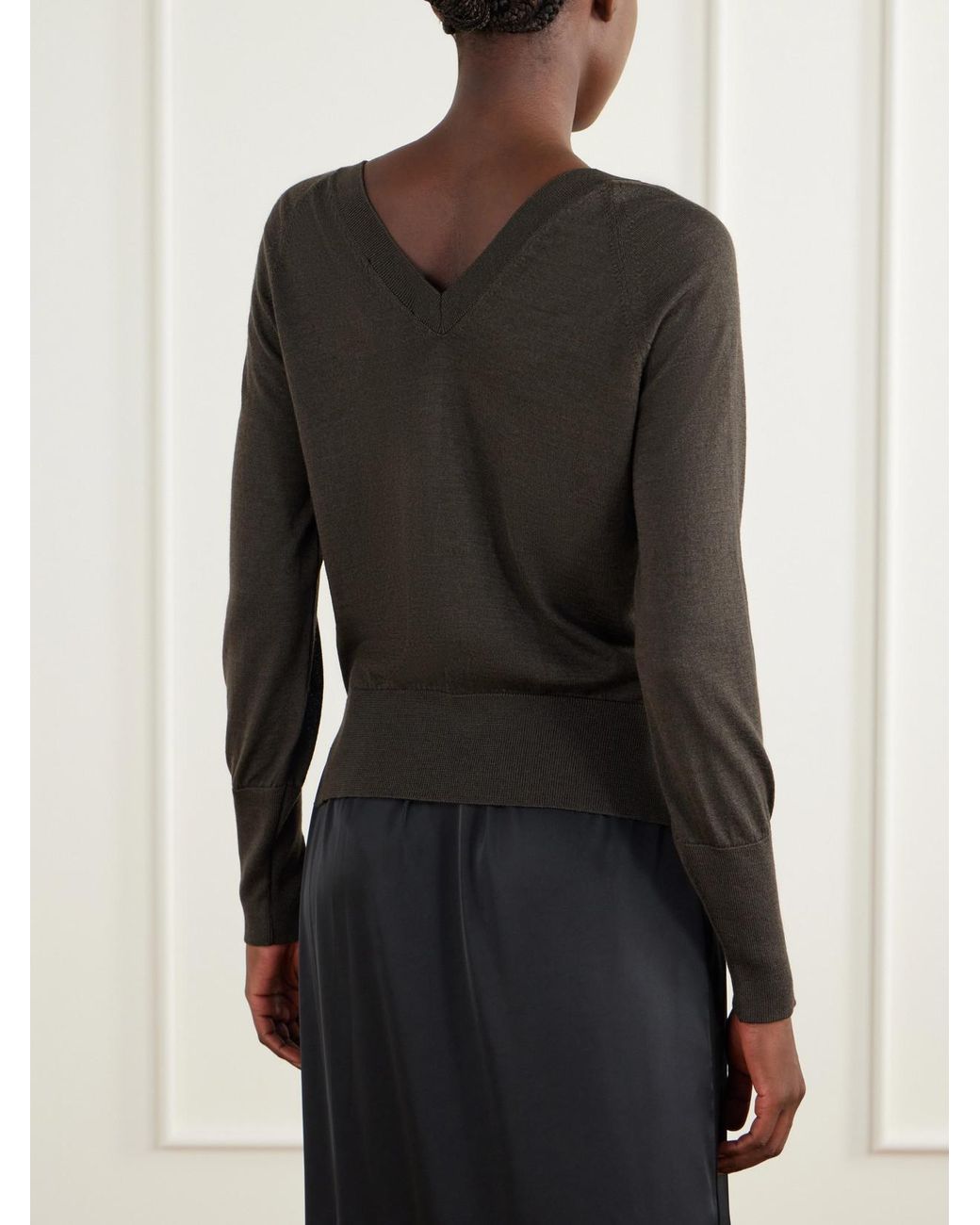 Simone Rocha Black Embellished Merino Wool And Silk-Blend Sweater