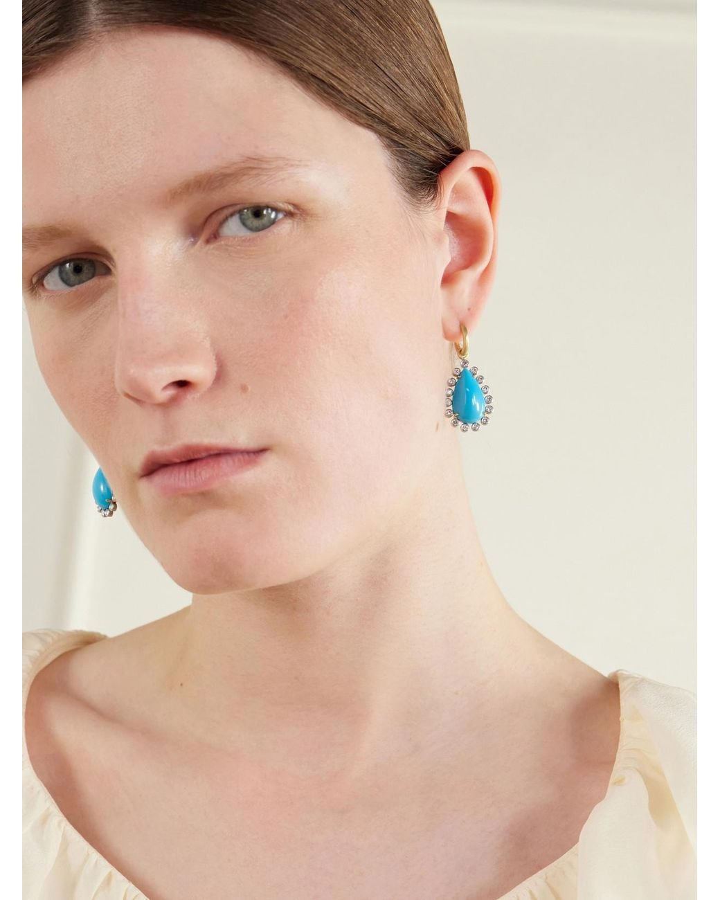 Irene Neuwirth Blue Gemmy Gem 18-Karat And Diamond And Earrings