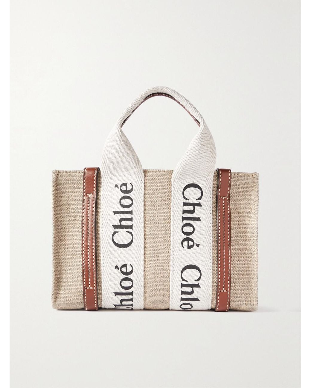 Chloé Natural Mini Woody Tote Bag