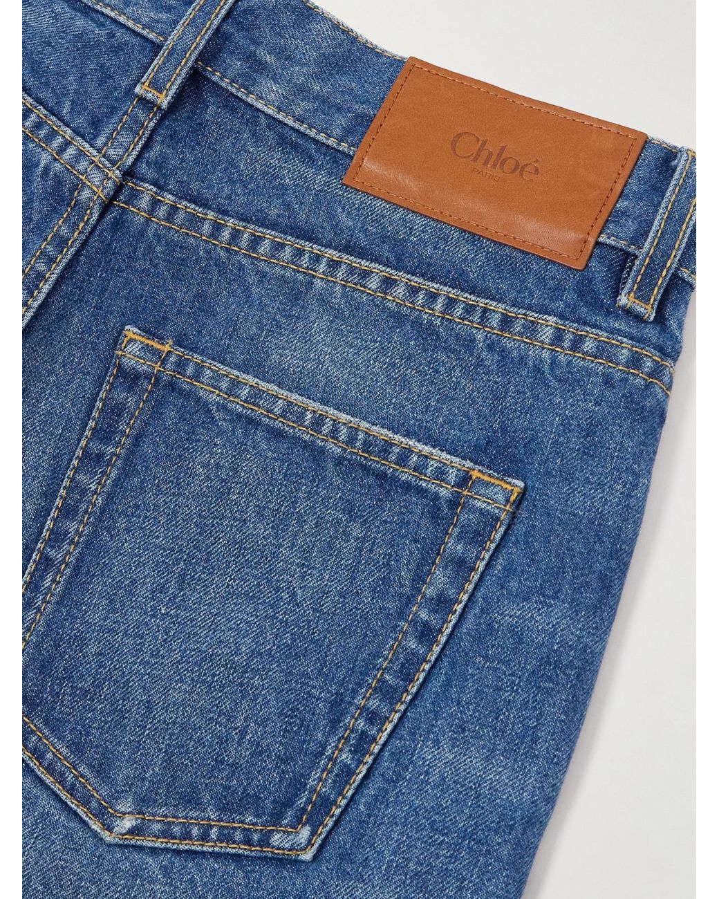Chloé Blue High-Rise Wide-Leg Jeans