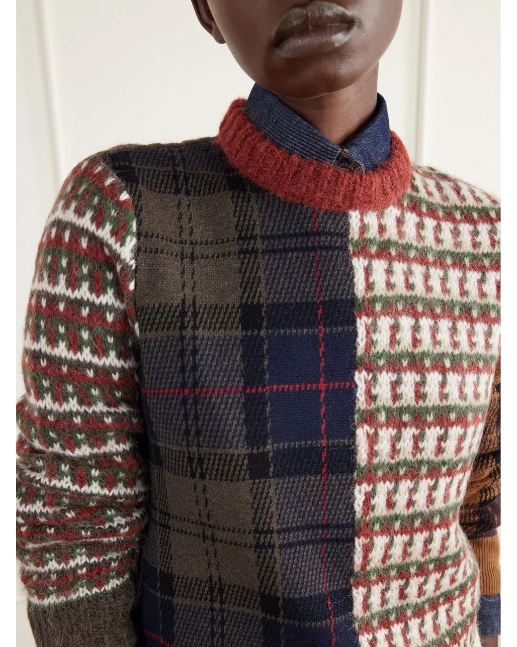 Barbour Multicolor Ashford Patchwork Wool-Blend Sweater