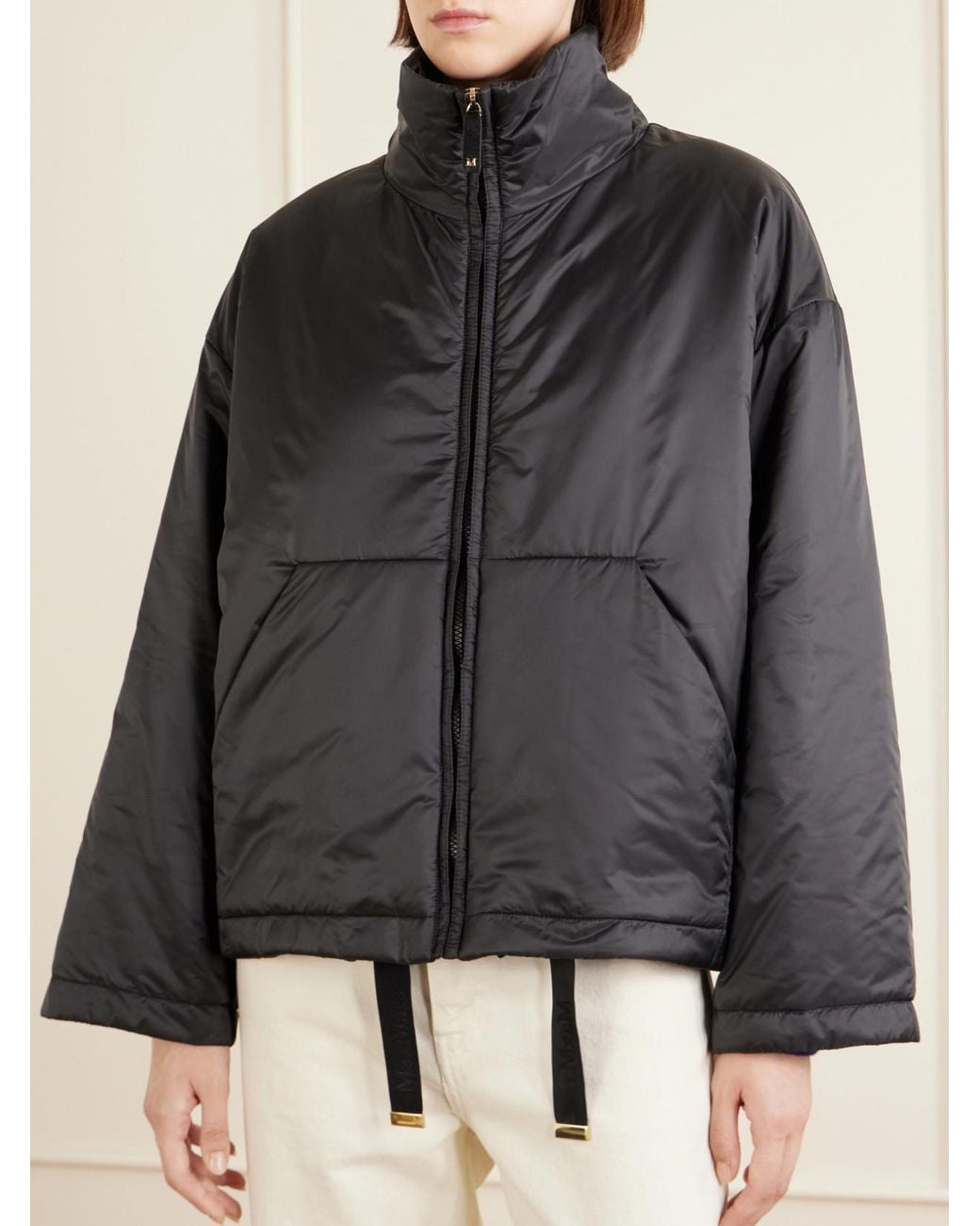 Max Mara Black Cristina Padded Shell Jacket