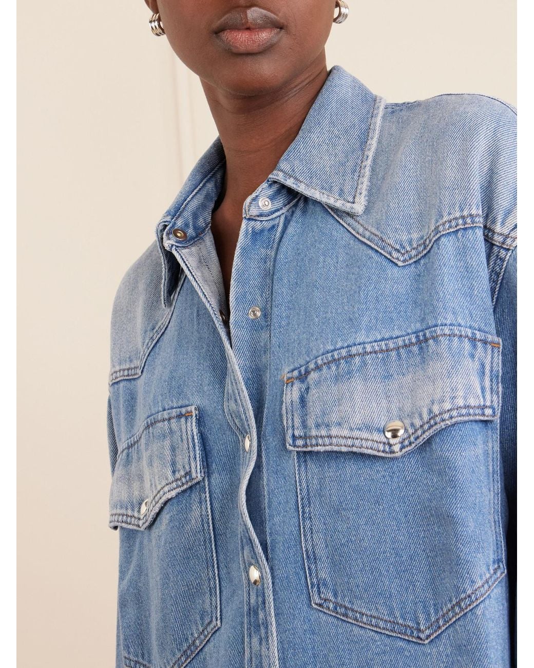 Agolde Blue Lotta Denim Shirt