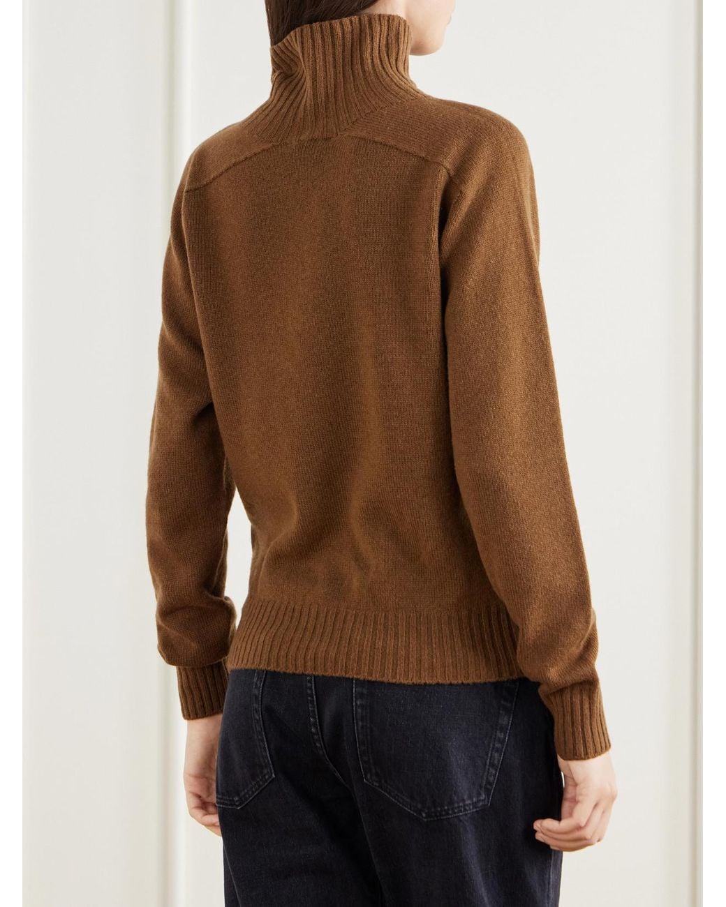 Kallmeyer Brown Domi Merino Wool And Cashmere-Blend Turtleneck Sweater