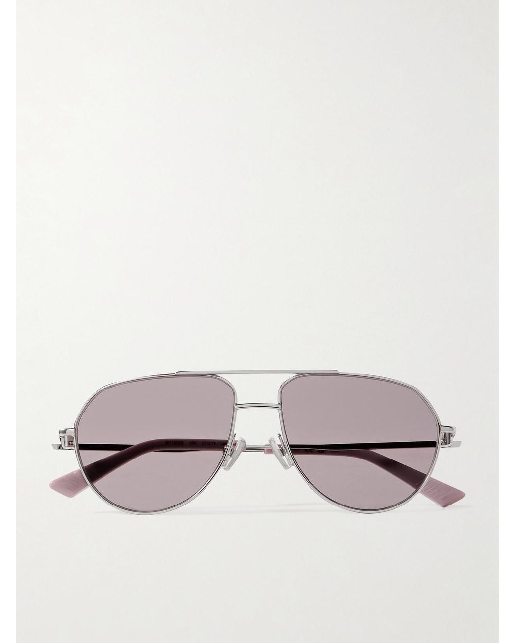 Bottega Veneta Gray Aviator-Style-Tone Sunglasses