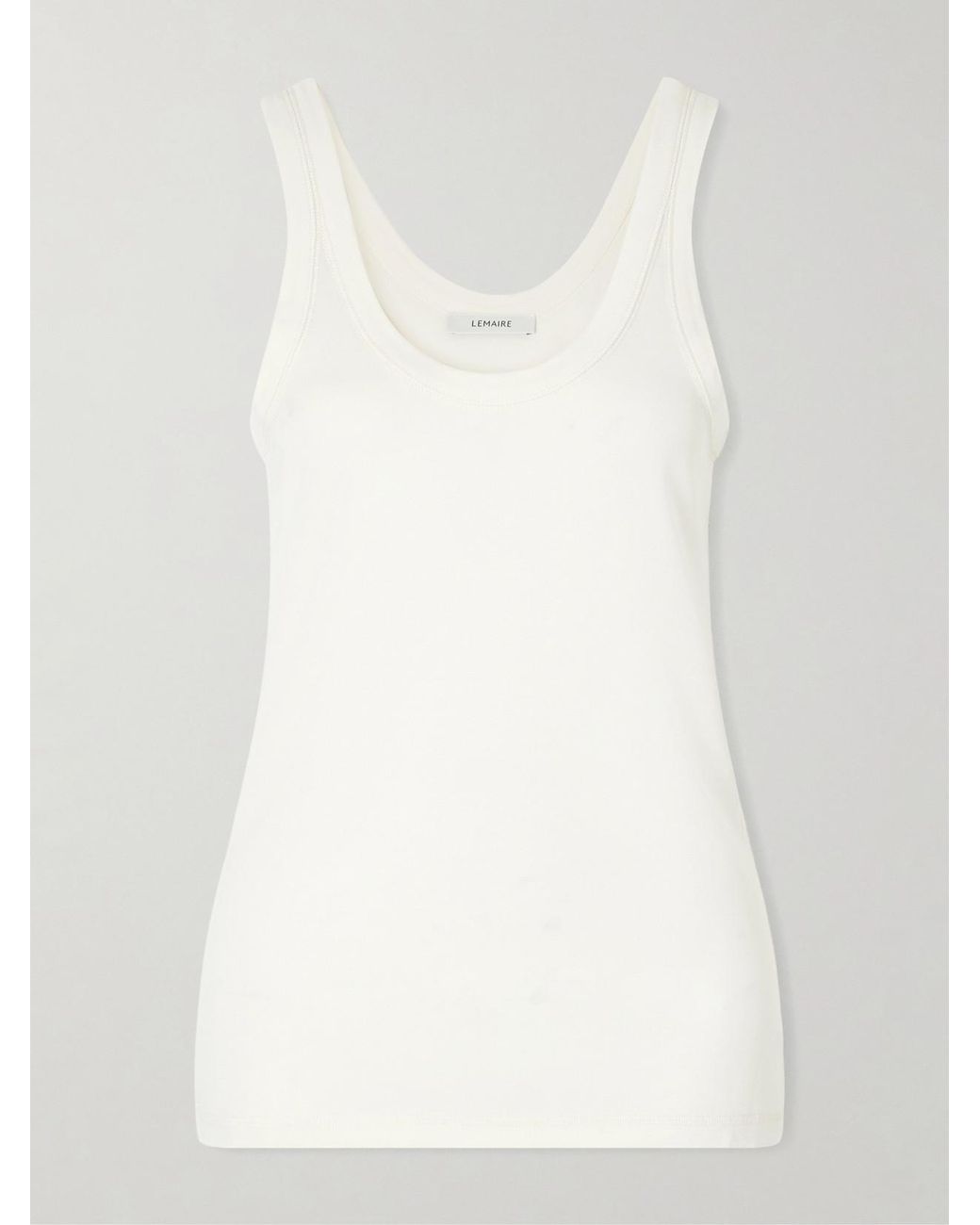 Lemaire White Cotton-Jersey Tank