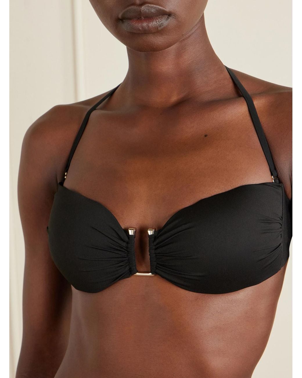 Max Mara Black Amelia Bandeau Bikini Top