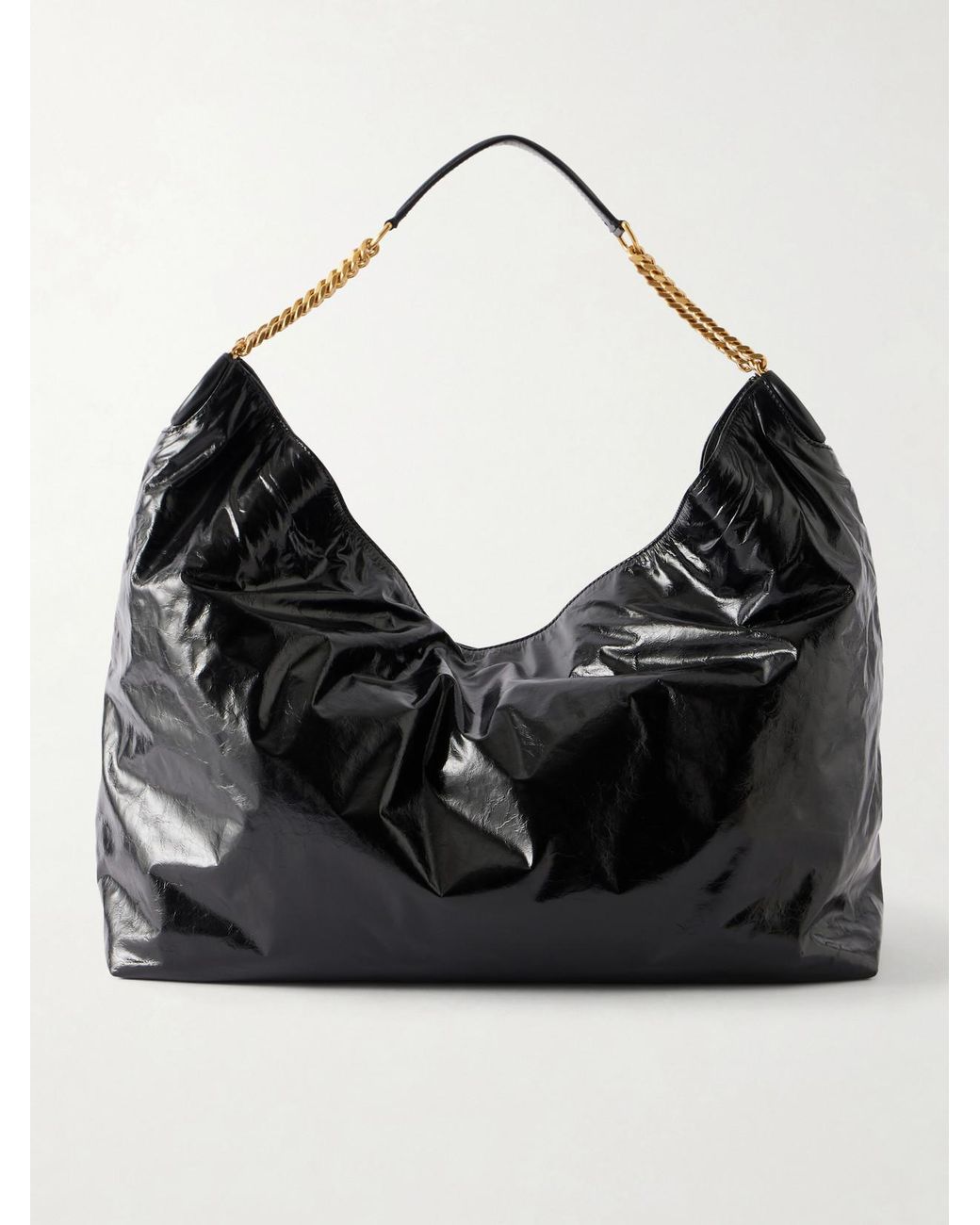 Saint Laurent Black Hortense Leather Shoulder Bag