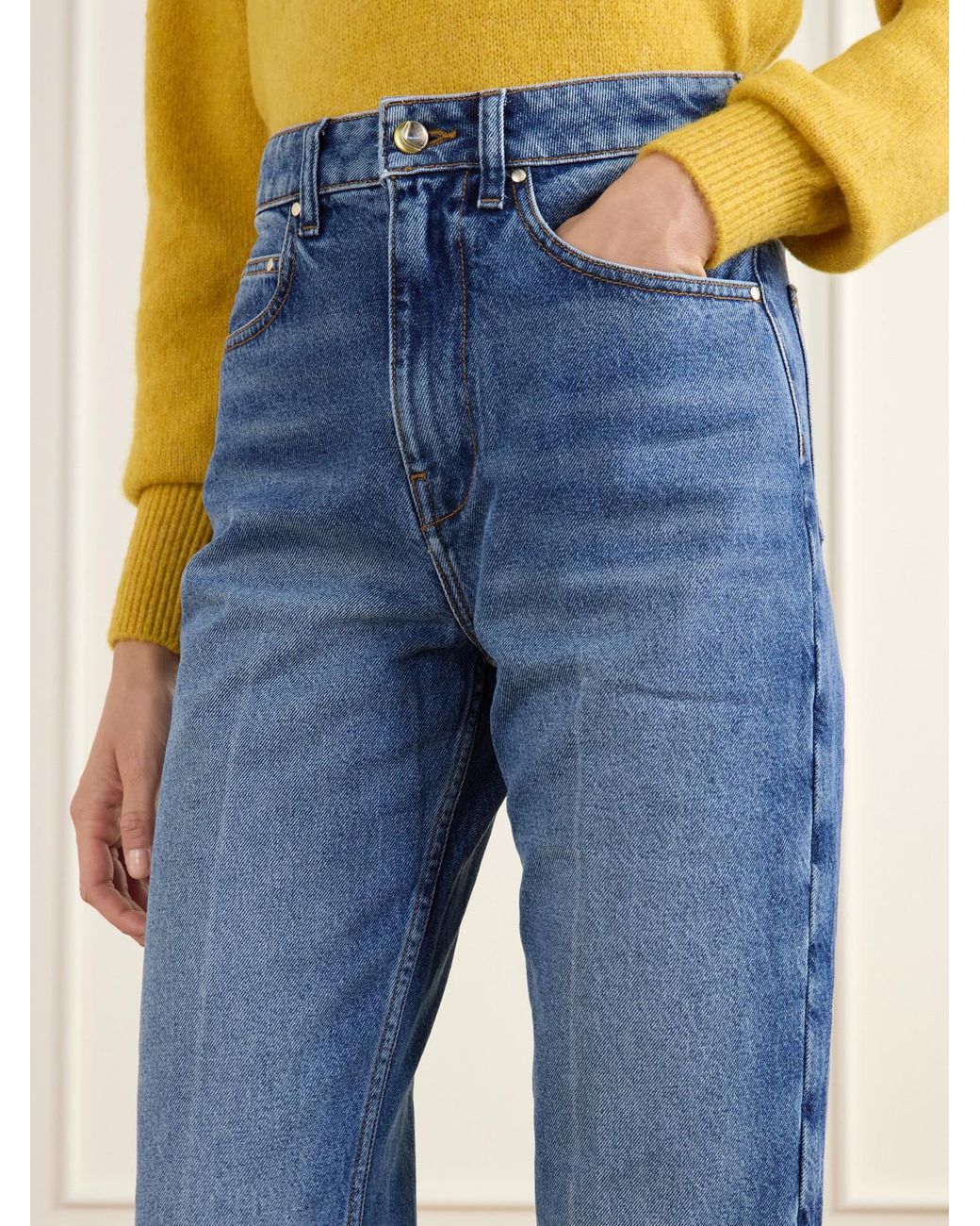 OSSOU Blue Noon Jean High-Rise Straight-Leg Jeans