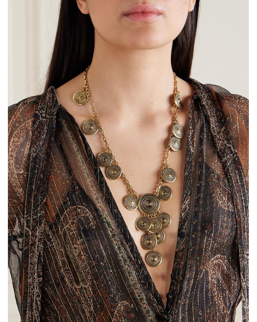 Saint Laurent Natural Tone Necklace