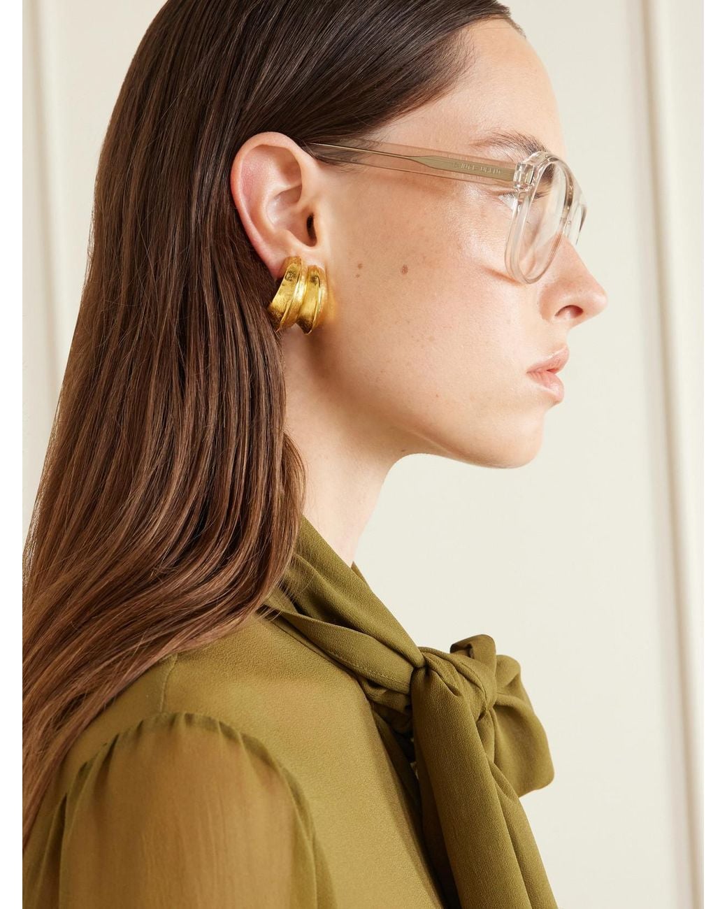 Saint Laurent Natural Sl 970 Opt Aviator-Style Recycled-Acetate Glasses