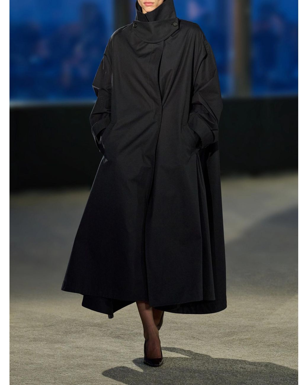 Kallmeyer Black Gabin Cotton-Gabardine Trench Coat