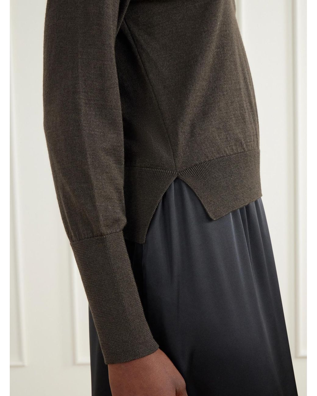 Simone Rocha Black Embellished Merino Wool And Silk-Blend Sweater