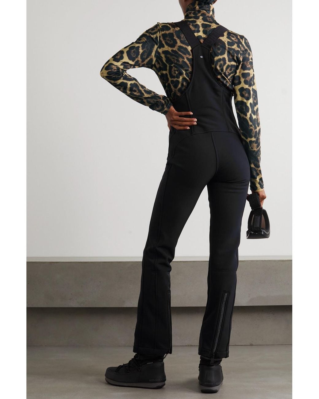 Goldbergh Black Phoebe Stretch-Shell Ski Salopettes