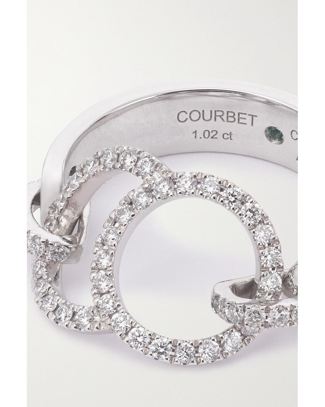 Damen Schmuck Halsketten COURBET Céleste Kette Aus Recyceltem 18 Karat Gold Mit Synthetischen Diamanten in Mettallic 
