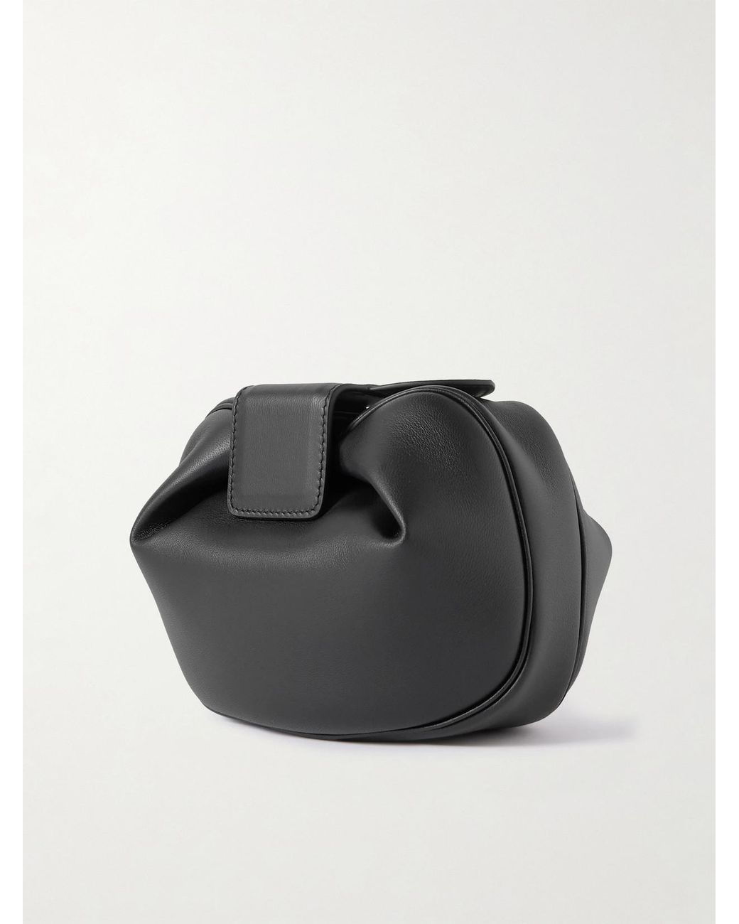 Gabriela Hearst Black Soft Demi Leather Clutch