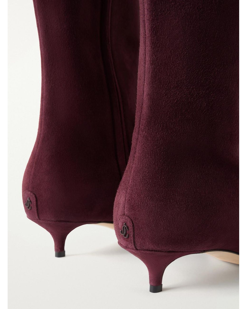 Jimmy Choo Red Amis 35 Suede Knee Boots