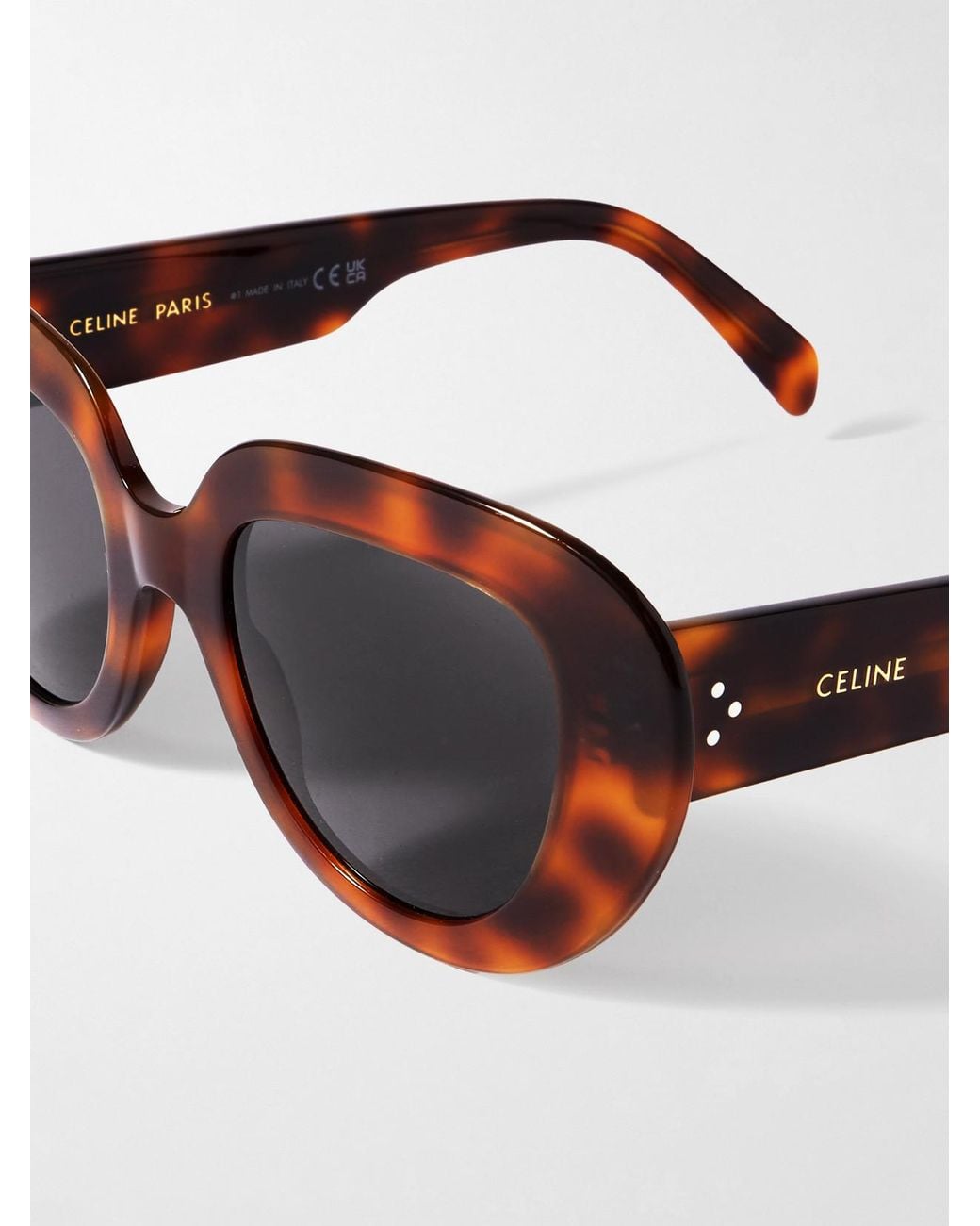 Céline Multicolor Oversized Butterfly-Frame Acetate Sunglasses