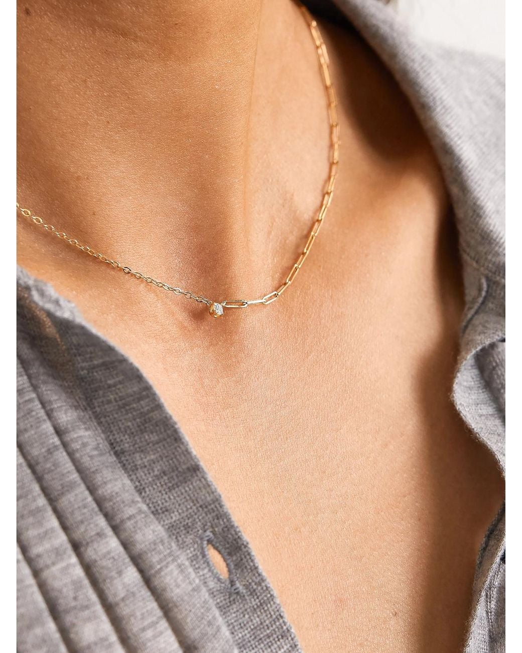 Yvonne Léon Natural 18-Karat Diamond Necklace