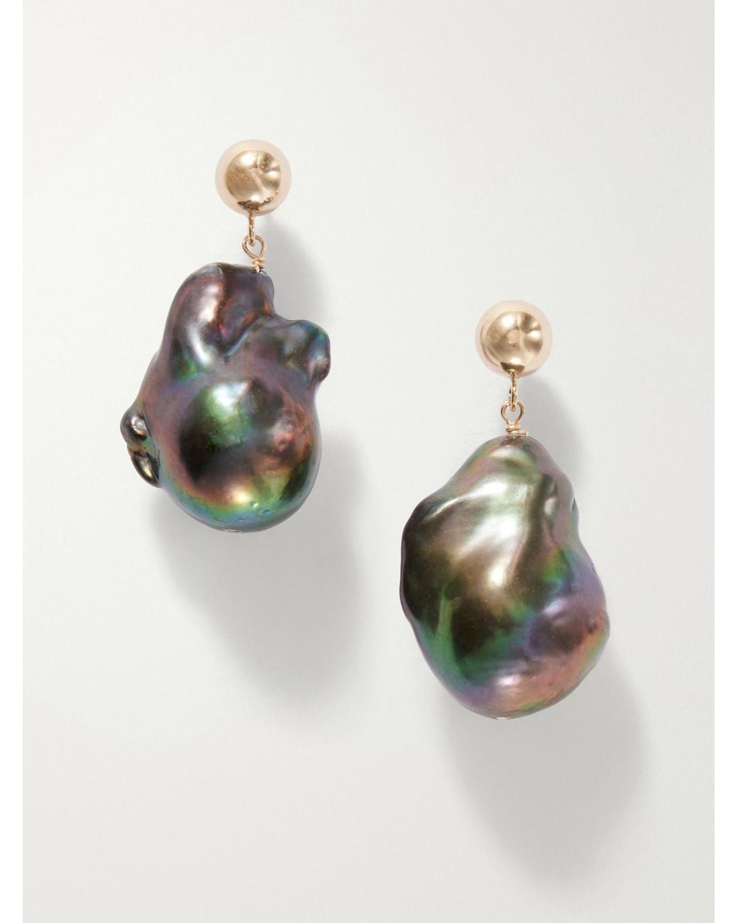 Loren Stewart Metallic Nymph 14-Karat And Pearls Earrings