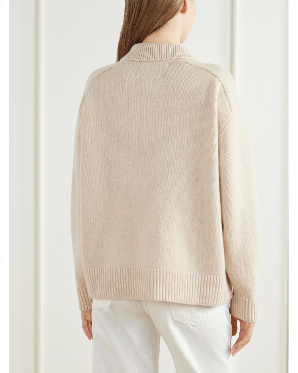 Citizens of Humanity Natural Agatha Wool And Cashmere-Blend Polo Sweater