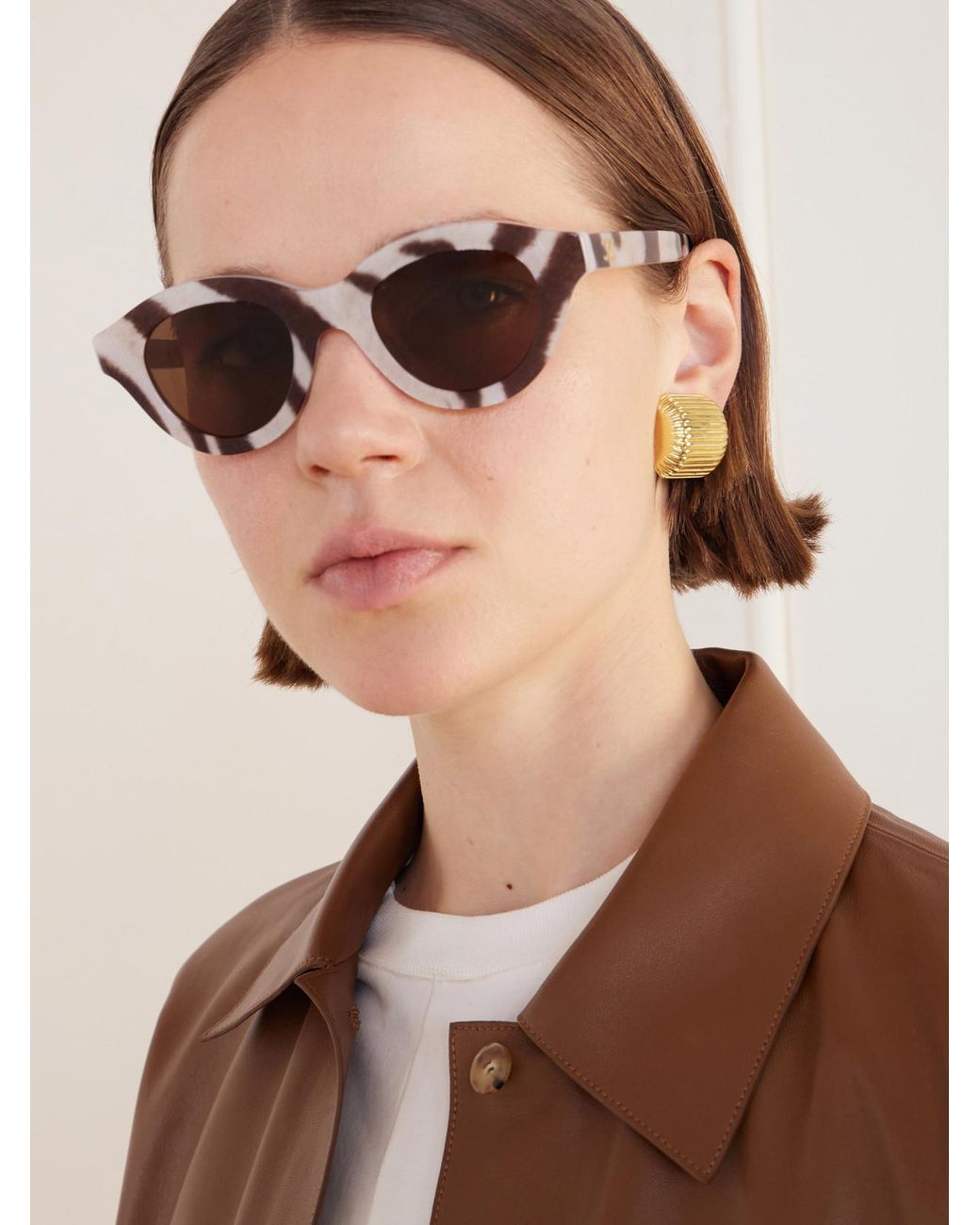 Céline Pink Round-Frame Acetate Sunglasses
