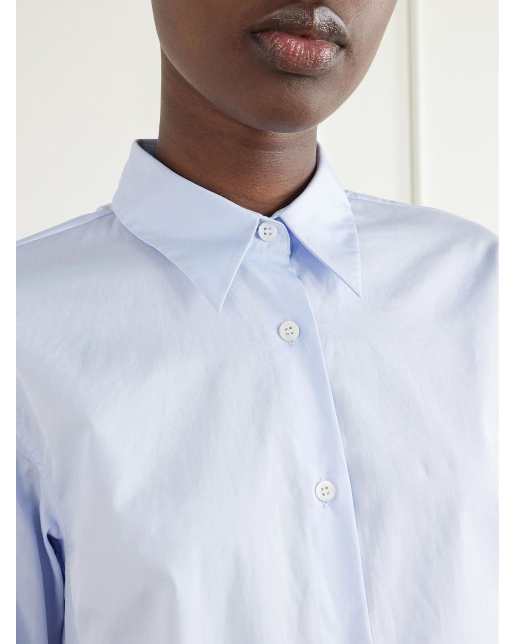 Dries Van Noten White Embroidered Cotton-Poplin Shirt