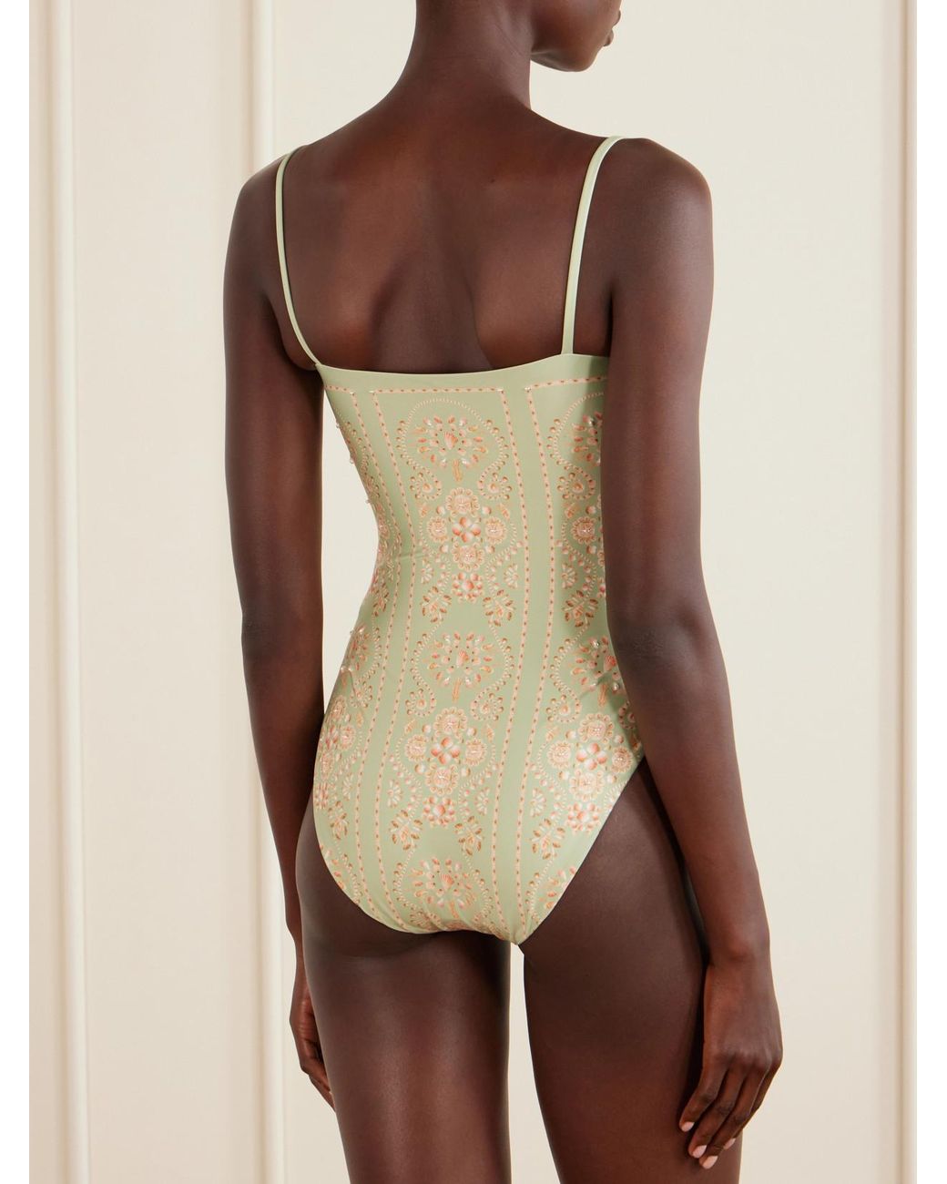 Agua Bendita Natural Durazno Playa Printed Recycled Swimsuit