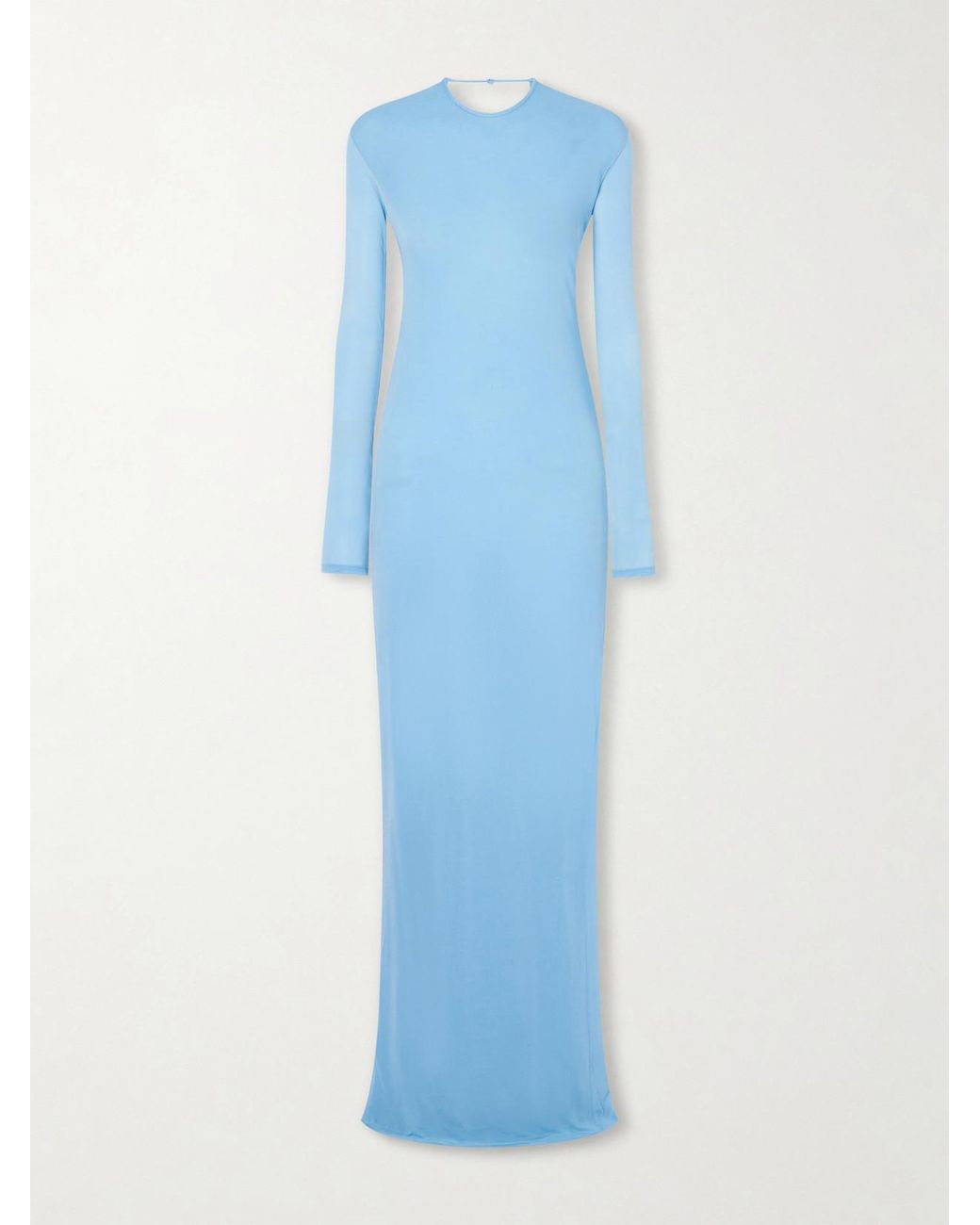 Tom Ford Blue Crepe Silk Gown