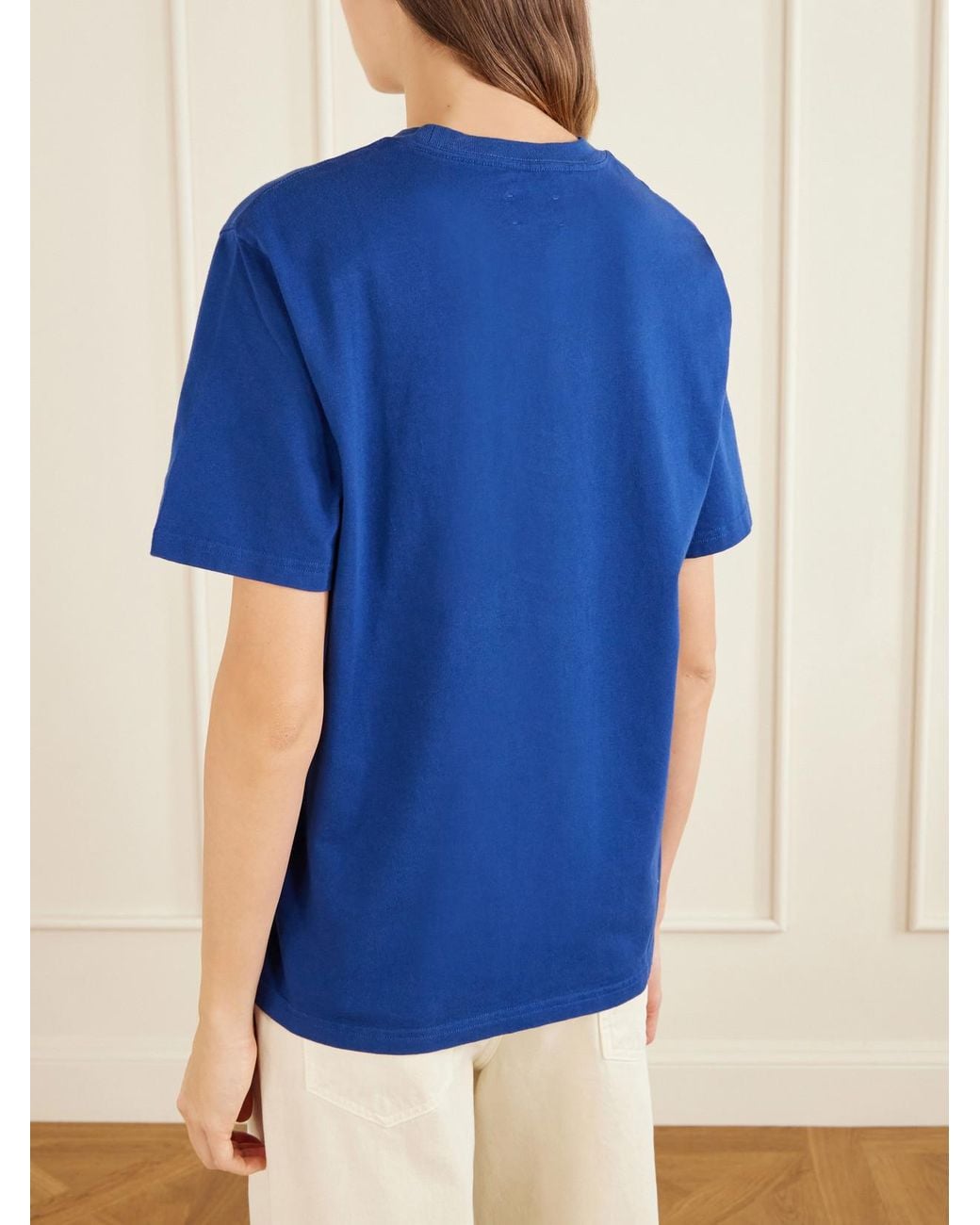 Aimé Leon Dore Blue Logo-Embroidered Cotton T-Shirt