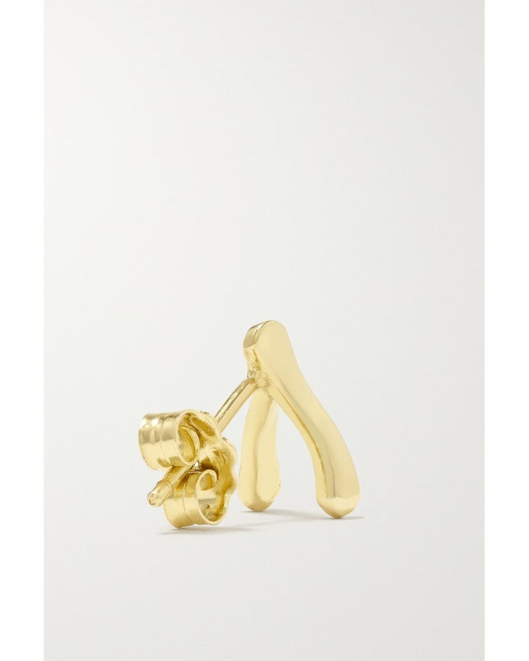 Jennifer Meyer Natural Mini Wishbone 18-Karat Earrings