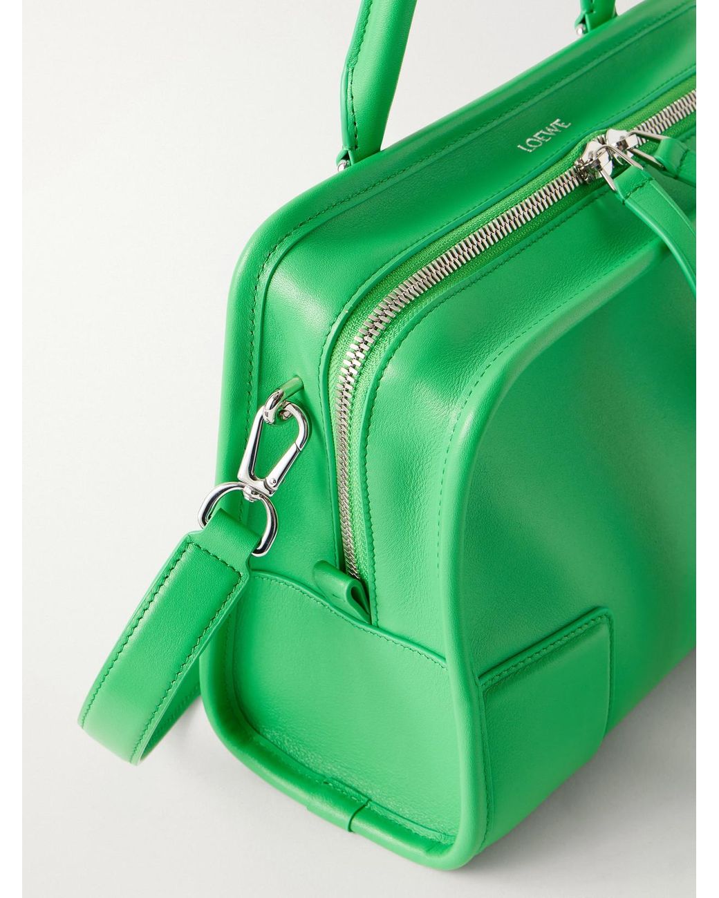 Loewe Green Amazona 180 Small Leather Top-Handle Bag
