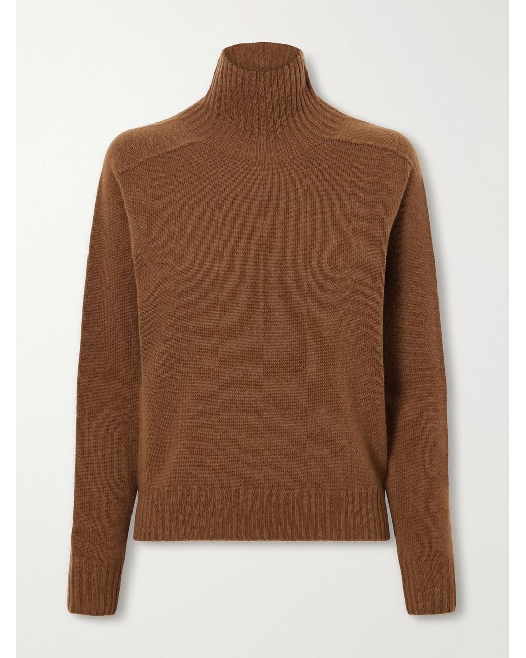 Kallmeyer Brown Domi Merino Wool And Cashmere-Blend Turtleneck Sweater