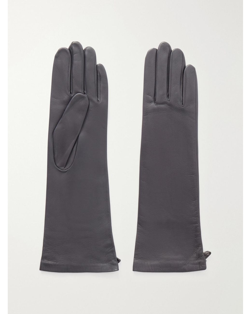 Agnelle Blue Celia Leather Gloves