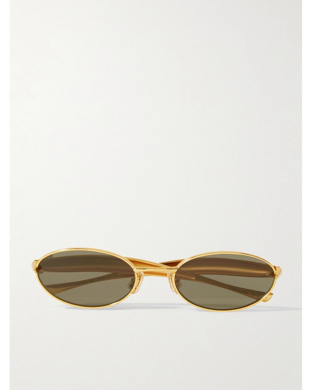 Bottega Veneta Natural Sardine Oval-Frame-Tone Sunglasses