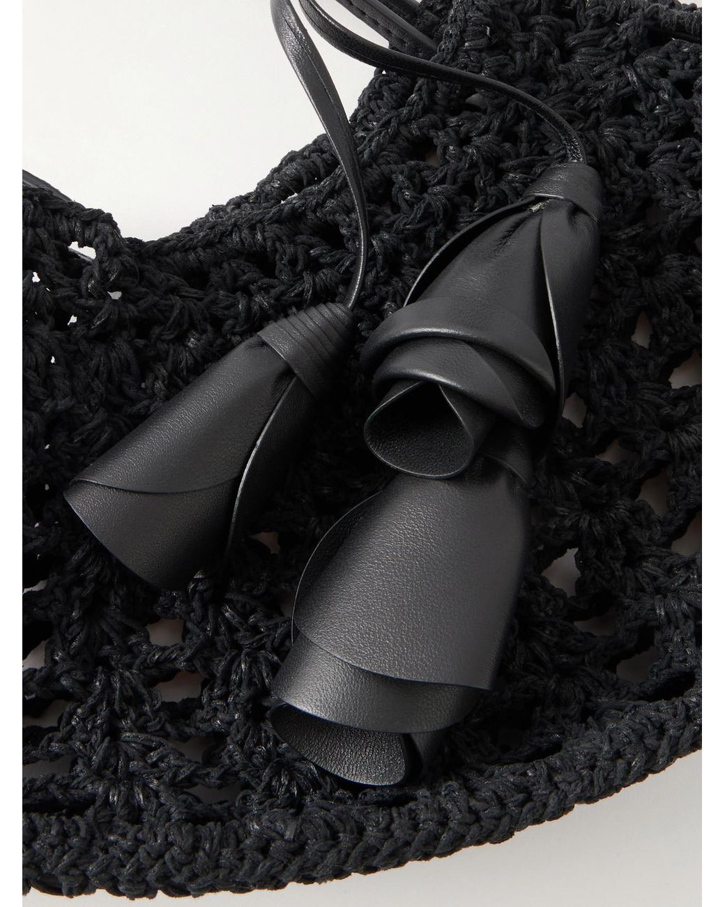 Magda Butrym Black Maya Crocheted Leather Top-Handle Bag