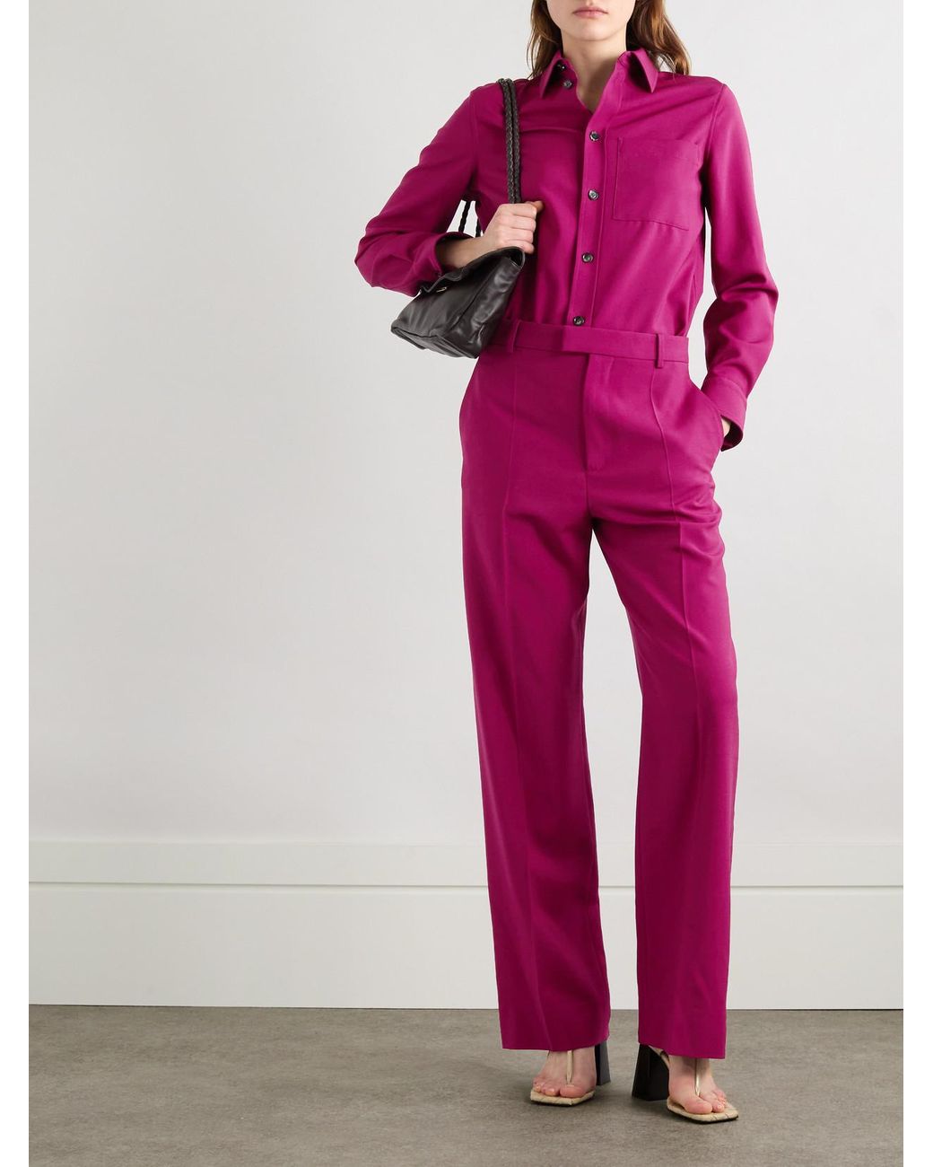 Bottega Veneta Pink Faille Shirt