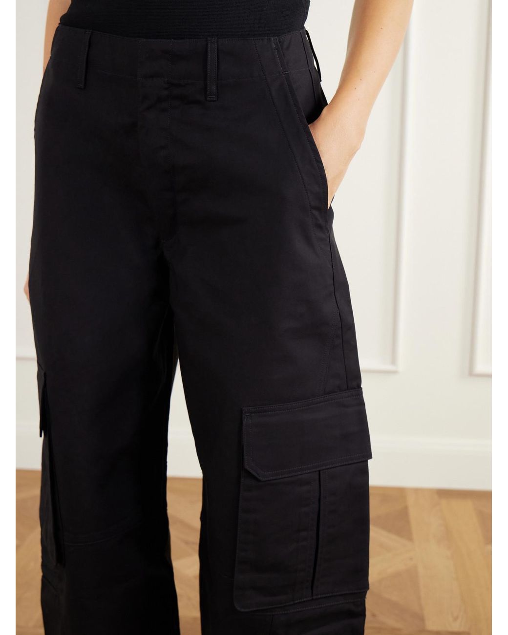 Agolde Blue Ambika Utility Cotton-Sateen Barrel-Leg Pants