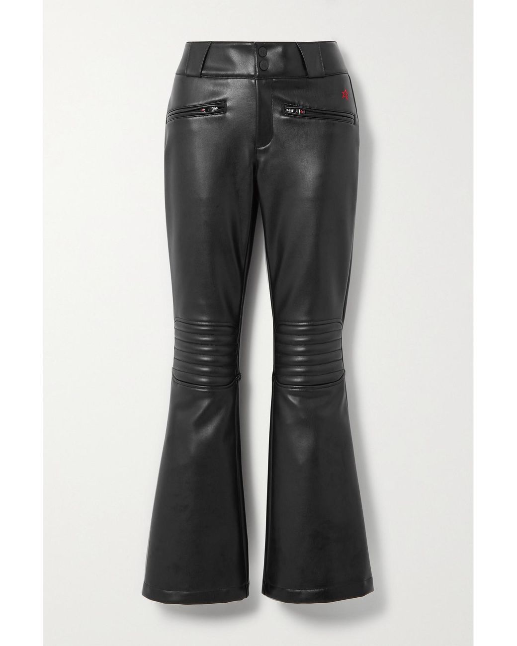 Perfect Moment Aurora Paneled Faux Leather Flared Ski Pants in Black Lyst
