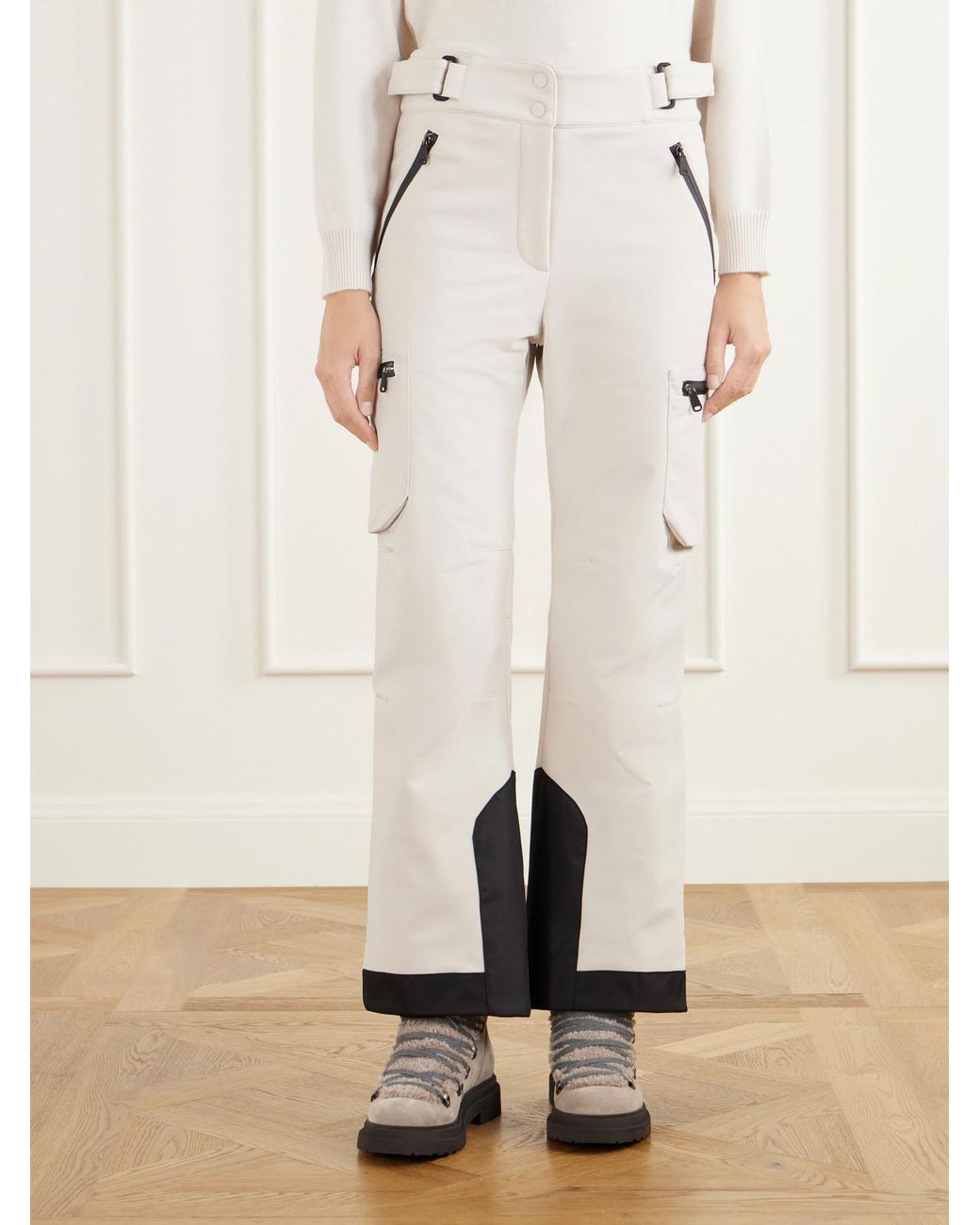 Brunello Cucinelli White Padded Shell Ski Pants